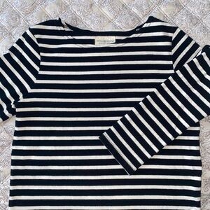 Ralph Lauren - B&W striped 100% cotton sweater